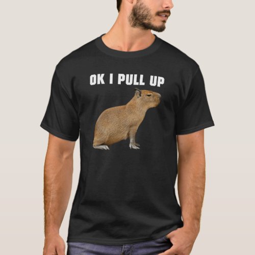 Ok I Pull Up Capybara Carpincho Chiguire T_Shirt