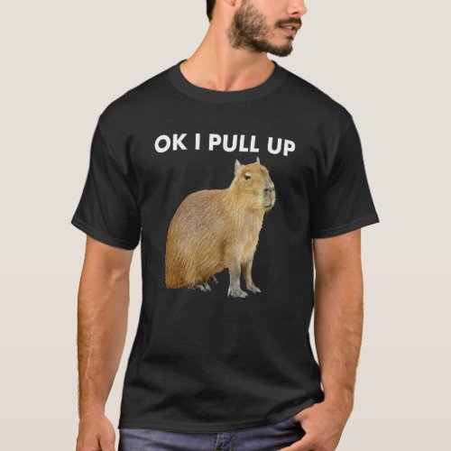 Ok I Pull Up Capybara Rodent Animal T_Shirt