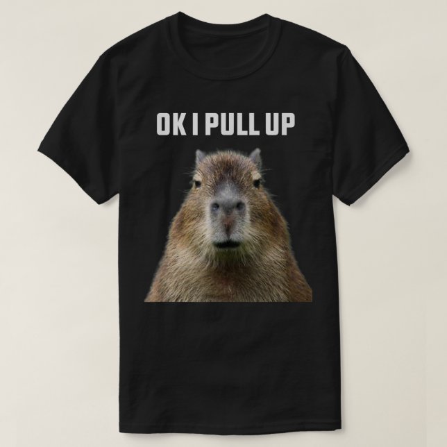 Ok I Pull Up Capybara  T-Shirt (Design Front)