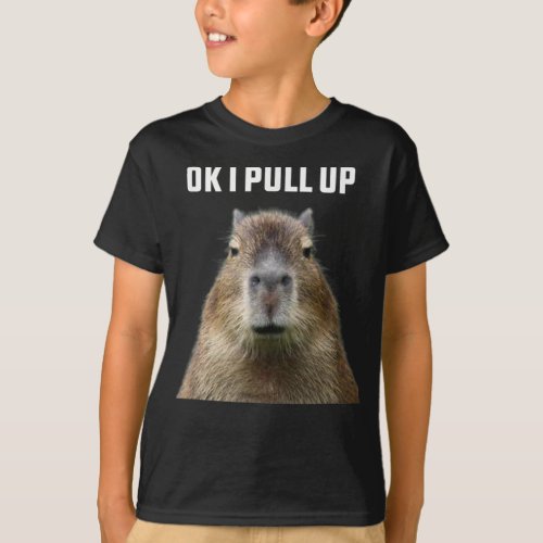 Ok I Pull Up Capybara T_Shirt