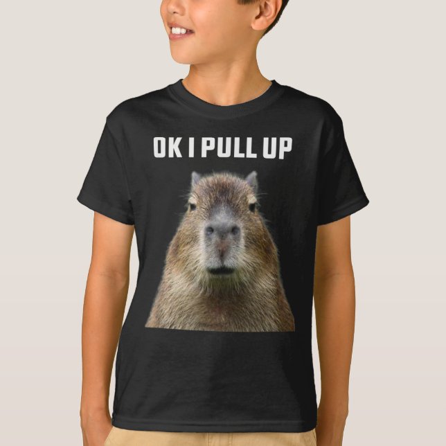 Ok I Pull Up Capybara T-Shirt (Front)