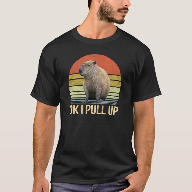 Ok I Pull Up Capybara Vintage T-Shirt (Front)