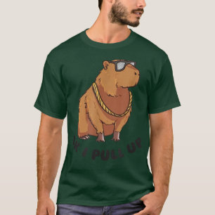 Ok I Pull Up Funny Capybara Glasses Dank Meme  T-Shirt