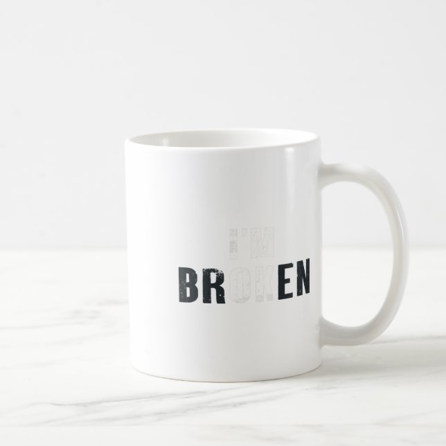 Ok I'm Broken Invisible Men Women Birthday School  Coffee Mug (Right)