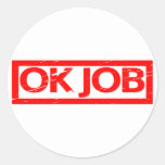 OK Job Stamp Classic Round Sticker