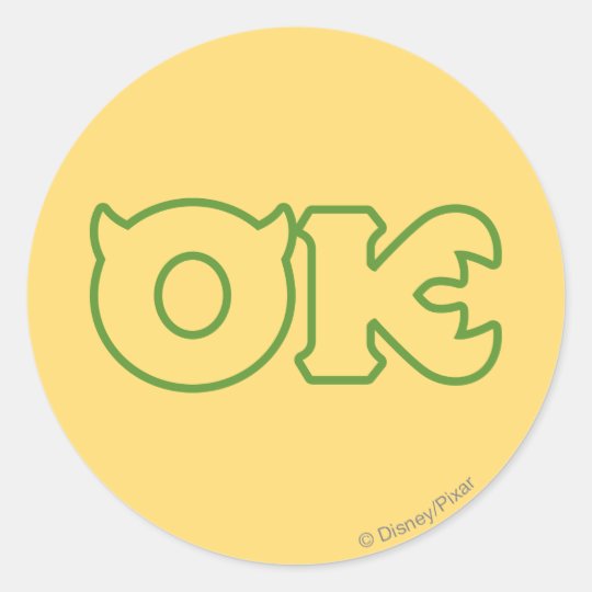 OK Logo Classic Round Sticker | Zazzle.com