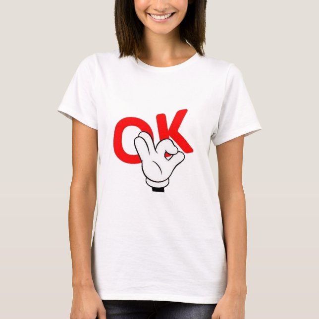 ok man yes man work funny T-Shirt (Front)
