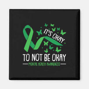 Ok Not To Be Ok Mental Health Awareness Butterfly Magnet