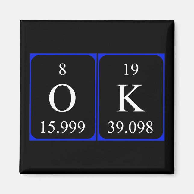 OK periodic table word magnet (Front)