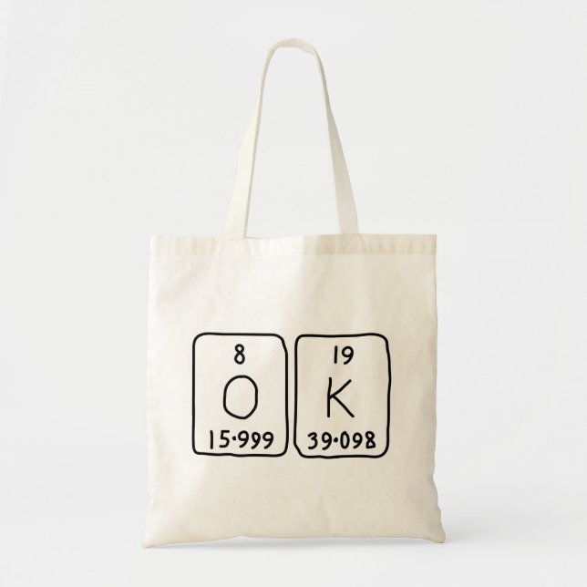 OK periodic table word tote bag (Front)
