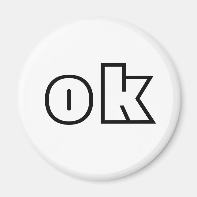 ok sign magnet (Front)
