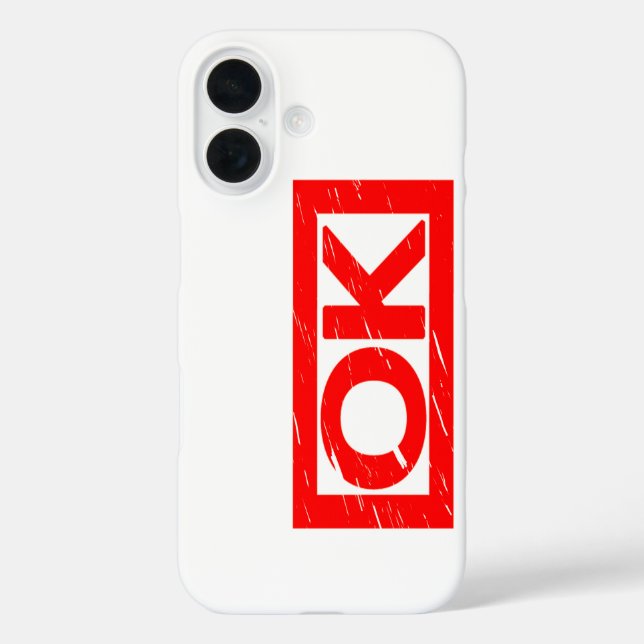 OK Stamp Case-Mate iPhone Case (Back)