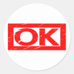 OK Stamp Classic Round Sticker