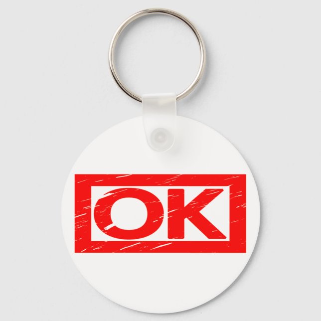 OK Stamp Keychain (Front)
