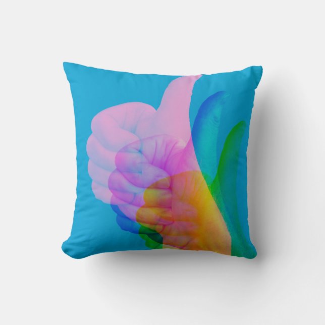 ok symbol on throw-cushion throw pillow (Front)