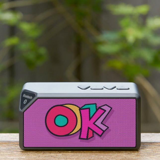 Ok Text Typography Bluetooth Speaker (Insitu(Outdoor))
