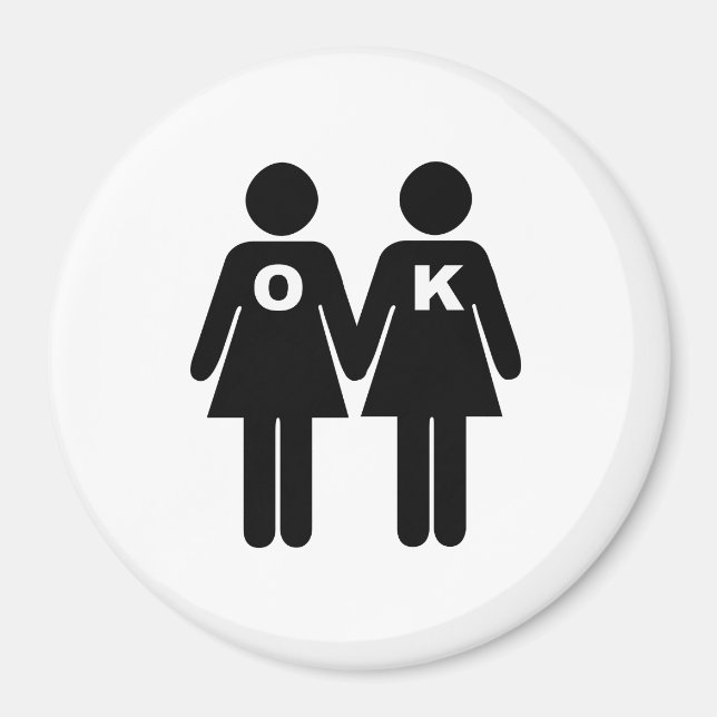 OK TO BE GAY (lesbian) Magnet (Front)
