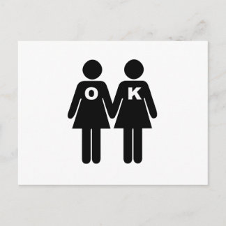 OK TO BE GAY (lesbian) Postcard