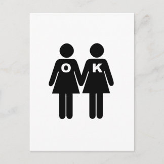 OK TO BE GAY (lesbian) Postcard