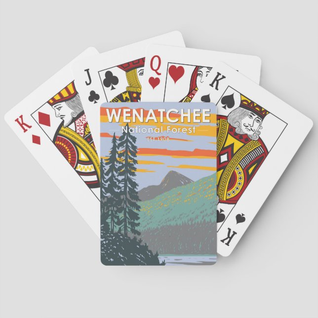 Okanogan Wenatchee National Forest Washington Poker Cards (Back)