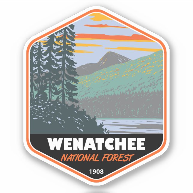 Okanogan Wenatchee National Forest Washington Sticker (Front)