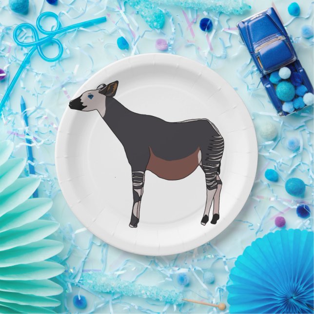Okapi Animal Paper Plates (Party)