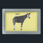 Okapi cartoon illustration belt buckle<br><div class="desc">Okapi cartoon illustration</div>