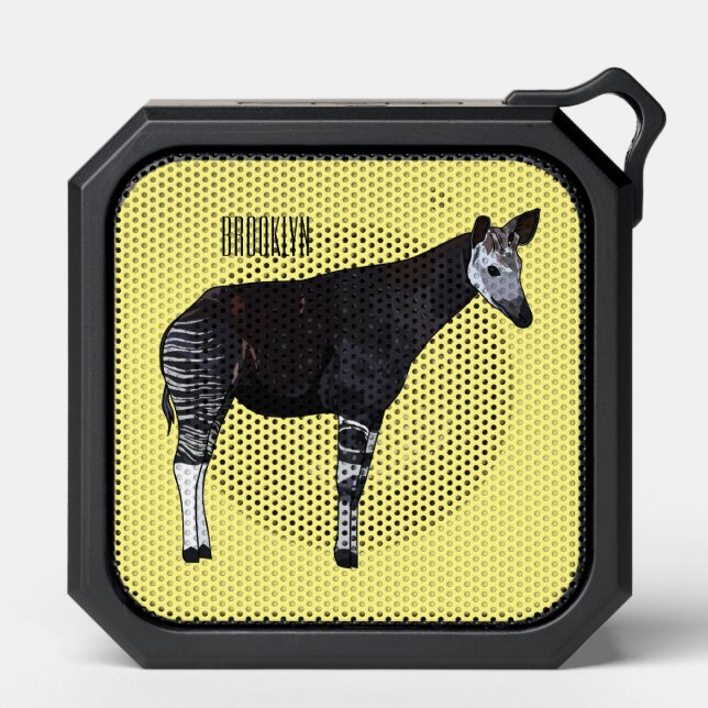 Okapi cartoon illustration bluetooth speaker (Front)