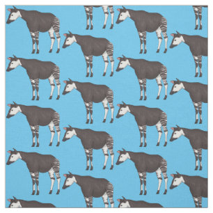 Okapi cartoon illustration fabric