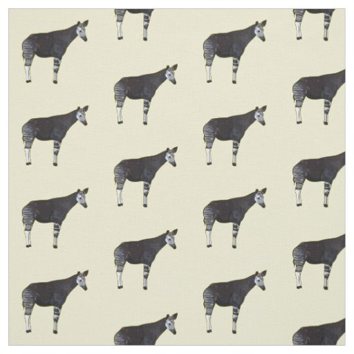 Okapi cartoon illustration fabric