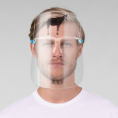 Okapi cartoon illustration face shield (Insitu)