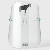 Okapi cartoon illustration face shield (Front)