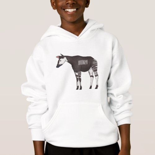 Okapi cartoon illustration  hoodie