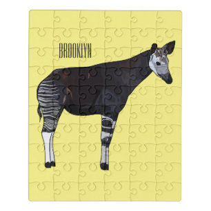 Okapi cartoon illustration jigsaw puzzle