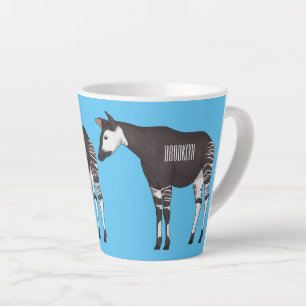 Okapi cartoon illustration latte mug