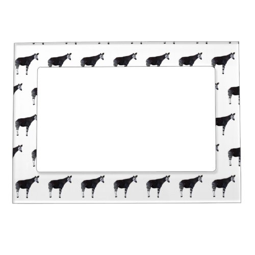 Okapi cartoon illustration magnetic frame