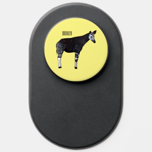 Okapi cartoon illustration PopSocket