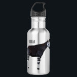 Okapi cartoon illustration stainless steel water bottle<br><div class="desc">Okapi cartoon illustration</div>