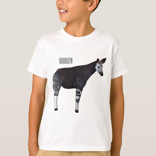 Okapi cartoon illustration T-Shirt (Front)