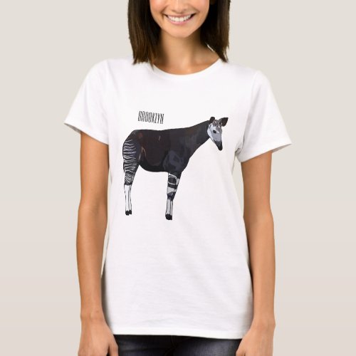 Okapi cartoon illustration T_Shirt