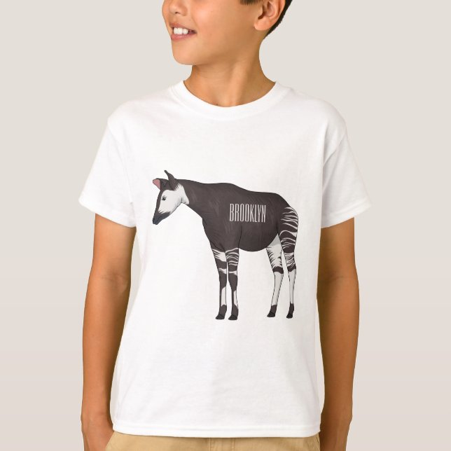 Okapi cartoon illustration T-Shirt (Front)