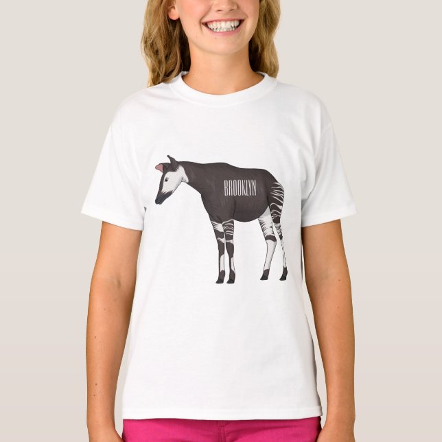 Okapi cartoon illustration T-Shirt (Front)