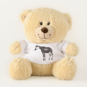 Okapi cartoon illustration teddy bear