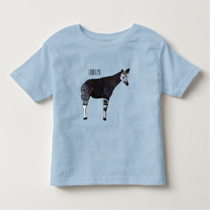 Okapi cartoon illustration toddler t-shirt