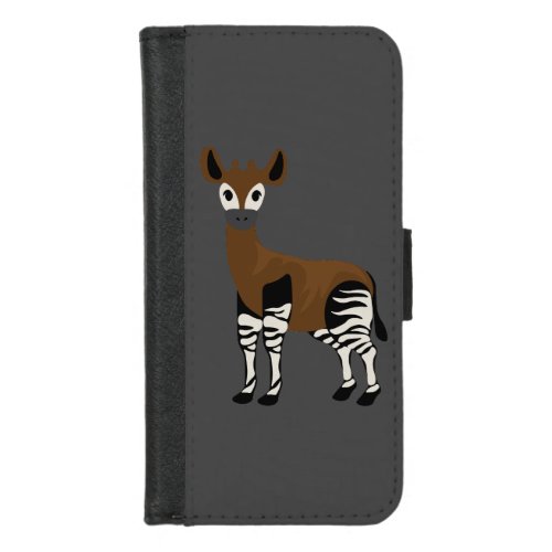 Okapi Cartoon Majestic Okapi Animal Okapi Lovers iPhone 87 Wallet Case