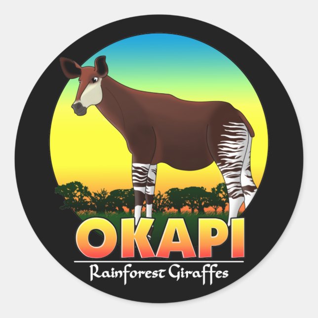 Okapi Classic Round Sticker (Front)
