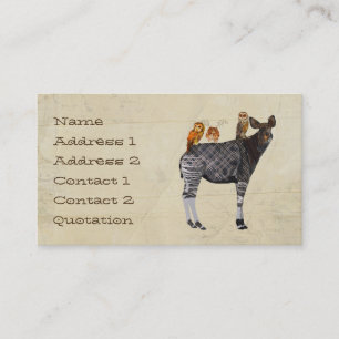 OKAPI & FEATHERS Business Card