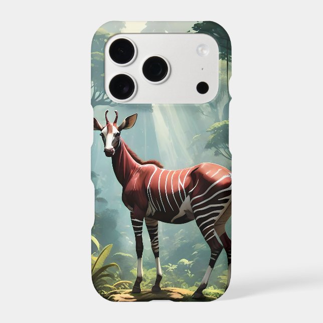 Okapi In The Rainforest (Zebra Giraffe),  Iphone Case (Back)