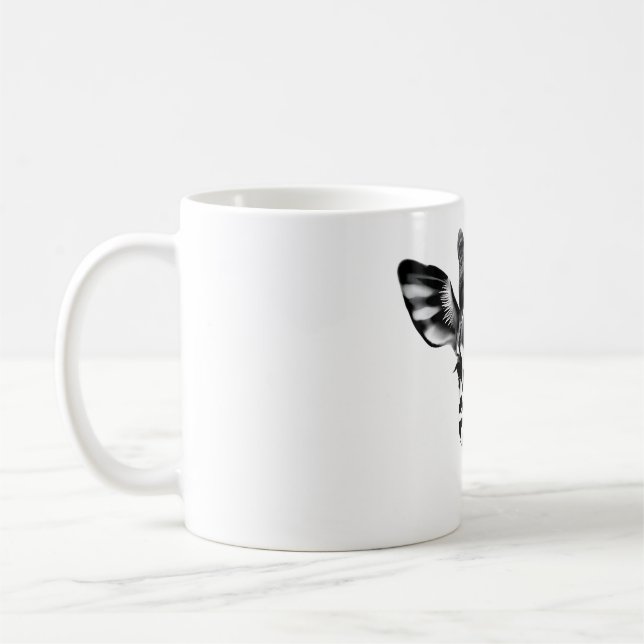 Okapi Love - Realistic Black & White Okapi Head T- Coffee Mug (Left)