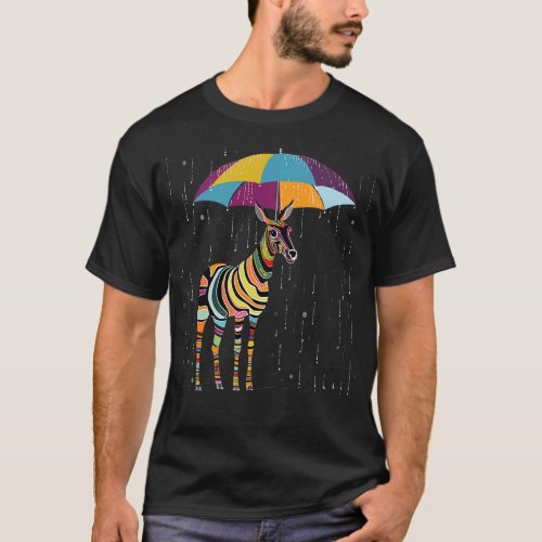 Okapi Rainy Day With Umbrella T_Shirt